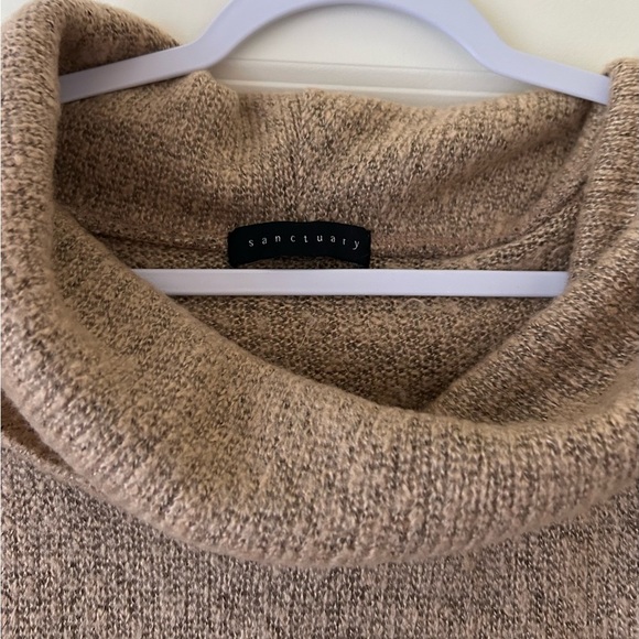 Sanctuary Tan Cowl Neck Sweater Size M/L - Picture 2 of 5